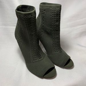 Anne Michelle Open Toe Sock Bootie